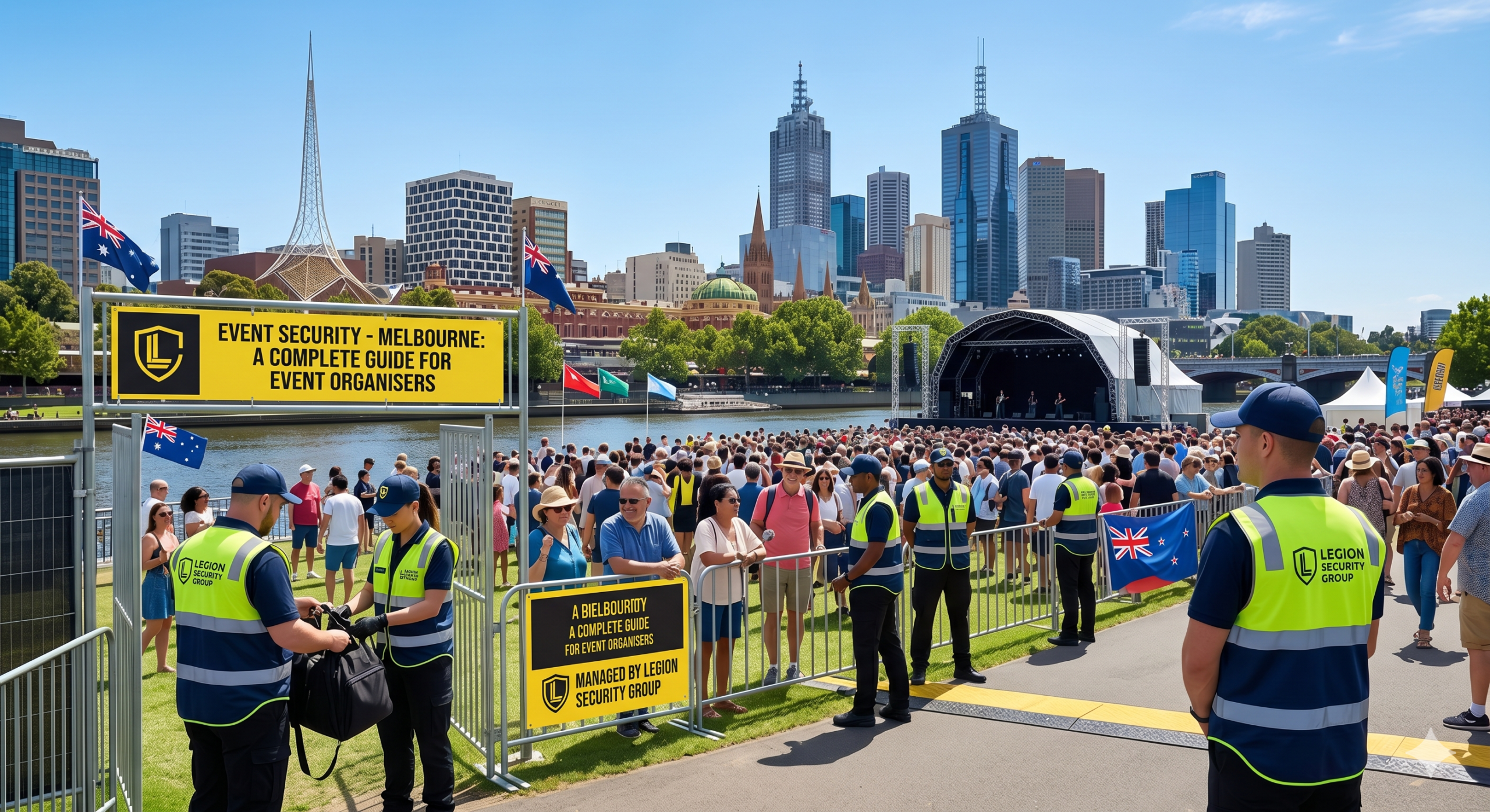 Licensed crowd controllers providing event security in Melbourne Victoria